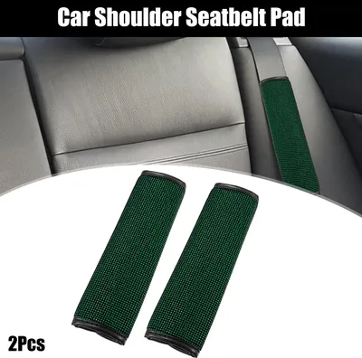 Image de 2pcs Voiture Siège Ceinture Protecteur Coussinet Épaule Sangle Universel Vert