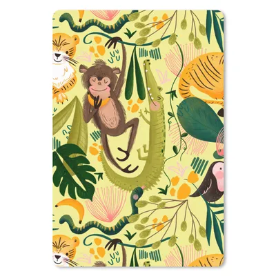 Produktbild von MuchoWow® Mauspad Mousepad Dschungel - Pflanzen - Tiere - Gelb 18x27 cm - Mousepads - Maus Mat - Pad - Mausunterlage