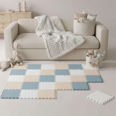 Image de 27 pièces Tapis de jeu pour bébé Tapis puzzle 30x30 Tapis d'éveil Tapis de sol Chambre d'enfant