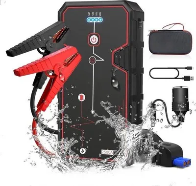 Immagine prodotto di Avviatore per auto - Adatto anche ai motori diesel - 2500 A - 12 V - Porta di ricarica USB - 3 modalità LED - Avviatore per auto - Avviamento di emergenza - Avviatore per motori diesel
