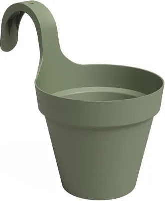 Produktbild von artevasi© CAPRI SINGLE Balkontopf Olivgrün 20 cm zum Einhängen - Kunststoff