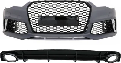 Produktbild von Zderzak do Audi A6 4G Facelift 15-18 osłona chłodnicy dyfuzor końcówki RS6 Look