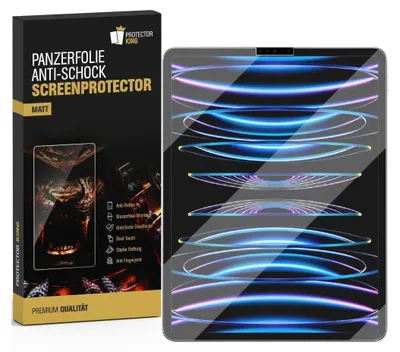 Produktbild von 2x Panzerfolie für iPad Pro 12.9 2022 Displayschutz MATT Entspiegel Schutzfolie ANTI-REFLEX/ ANTI-SHOCK/ ANTI-KRATZ/ ANTI-BRUCH/ ANTI-SCHMUTZ
