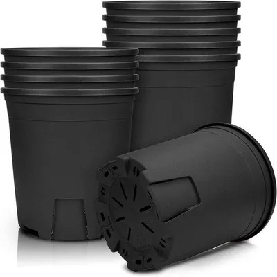 Produktbild von Kunststoff-Topf mit Wurzelkontrolle 20cm schwarz 5er Set