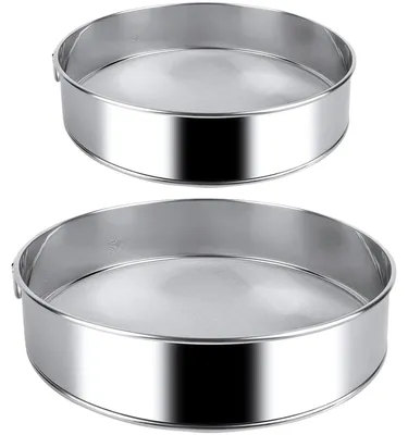 2er-Set Mehl- und Küchensiebe, 15 + 20 cm, Edelstahl