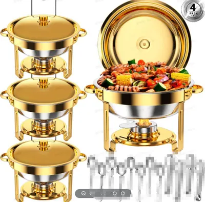 Produktbild von WARMOUNTS Buffetwärmer Goldene Chafing Dishes für Buffet