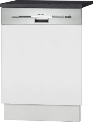 Produktbild von Küchen Türfront für Dunsthaube oder Geschirrspüler Oslo T606APL-9 in weiß mit Arbeitsplatte 59,6 cm breit