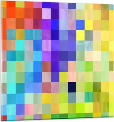 Produktbild von Bilder auf glas - Abstraktion modern - 50x50cm - Glasbilder - Wandbilder - Kunstdruck - zum Aufhängen bereit - Wanddekoration aus Glas - Glas Bilder - Wandbild auf Glas - Einteilig - GAC50x50-4009