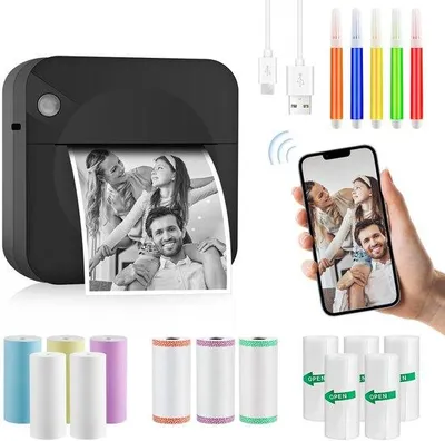 Obrázek produktu pro Miniaturní přenosná fototiskárna s technologií termálního tisku a příslušenstvím