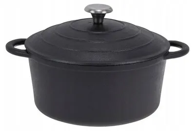 Produktbild von Rossner Gusseisen Bräter Induktion 24 cm Gusseisenpfanne Deckel