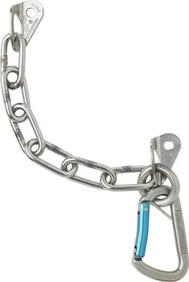 2 Laschen 10mm Kette mit D-Karabiner von Austri Alpin; geeignet für Kletterwände.