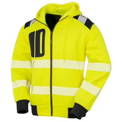 Imagen del producto de Result Genuine Recycled: Sudadera "Robust" con cremallera completa, uni, para hombre/mujer - Seguridad PC4311 (Talla XL) (Amarillo neón)