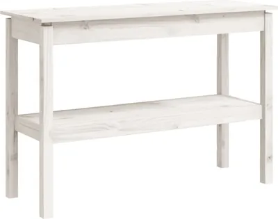 Immagine prodotto di vidaXL Tavolino da salotto bianco 110x40x75 cm in legno massello di pino