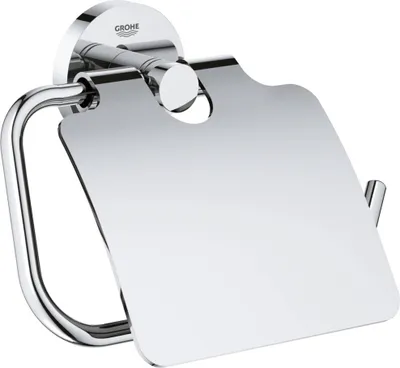 Produktbild von Grohe Papierrollenhalter Essentials chrom, mit Deckel