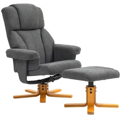 Image de Fauteuil relax, rembourré, de couleur gris foncé