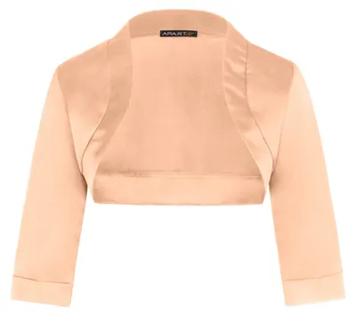 Produktbild von ApartFashion Damen Satin-bolero Pullover, Apricot, S EU