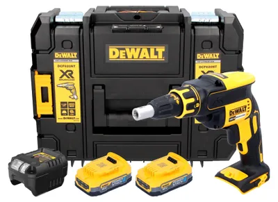 Immagine prodotto di Avvitatore a batteria per cartongesso DeWalt DCF 620 E2T 18 V 30 Nm senza spazzole + 2x batteria Powerstack 1,7 Ah + caricatore + TSTAK
