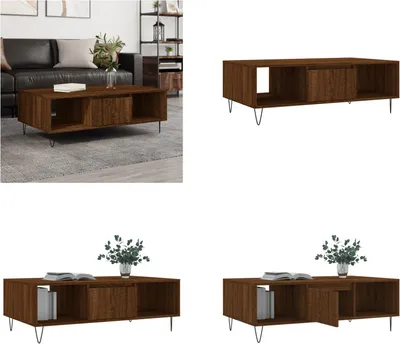 Produktbild von vidaXL Couchtisch Braun Eichen Optik 104x60x35 cm Holzwerkstoff - Couchtisch - Couchtische - Couchtisch Niedrig - Tisch