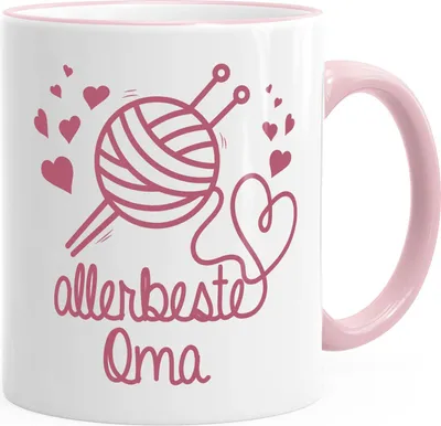 Produktbild von Kaffee-Tasse Allerbeste Oma Geschenk-Tasse für Großmutter Teetasse MoonWorks® rosa unisize