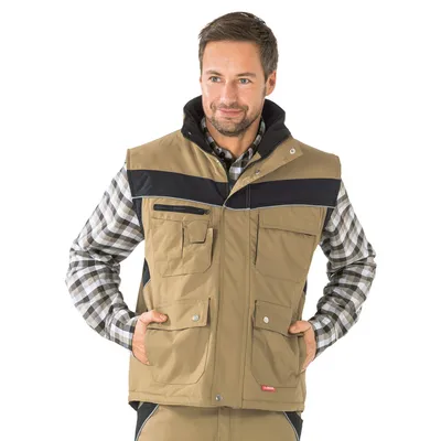 Produktbild von PLANAM Winterweste PLALINE 2584-sand/schwarz  Größe XXXL