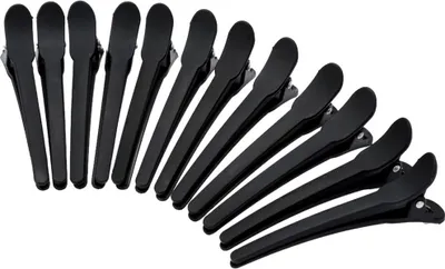Produktbild von 12pcs Combi-Clip Haarclips Haarklammern Haarspange Haar Klammer Abteilklammern Hair-Clips Combi aus Kunststoff Schwarz