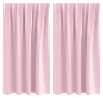 Immagine prodotto di vidaXL Tende oscuranti con passanti, 2 pezzi, rosa pastello, 140 x 140 cm