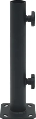 Obrázok produktu pre vidaXL Stojan na slnečník pre tyč Ø32/34/38 mm matná čierna oceľ