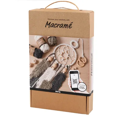 Obrázok produktu pre Remeselná súprava macramé lapač snov, vrátane materiálu a návodu