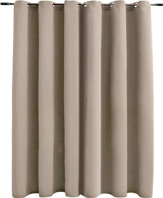 Produktbild von vidaXL Verdunkelungsvorhang mit Metallösen Beige 290 x 245 cm