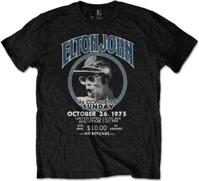 Obrázok produktu pre Elton John Live In Concert Black XL Tričko
