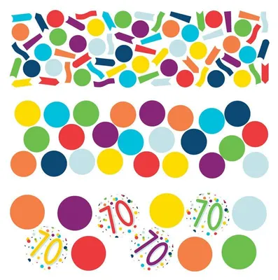 Produktbild von Konfetti, 70 Stück Geburtstagskonfetti, 34 Gramm Papier