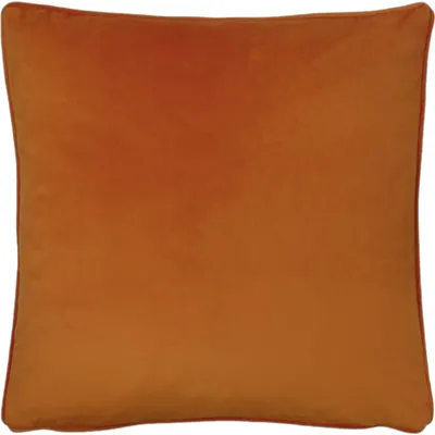 Samtkissen mit Biese, 55x55 cm, Tangerine, 1 Stück