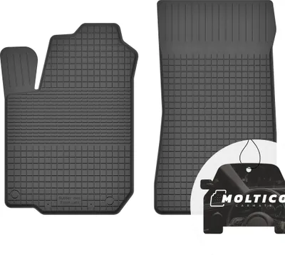 Image de Tapis en caoutchouc avant avec bordure Tapis de voiture en caoutchouc Tapis de voiture ajusté 2 pièces - convient pour Fiat Bravo II 2006-2014