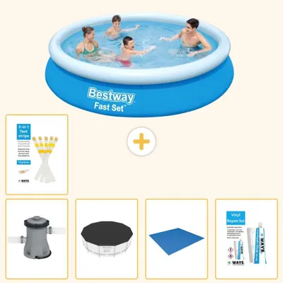 Immagine prodotto di Bestway Fast Set, piscina rotonda - 366x76 cm - 6 pezzi - Modello S22660