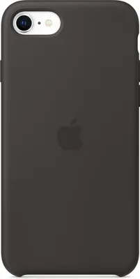 Image de Coque arrière en silicone pour Apple iPhone SE (2022 / 2020) - Noir
