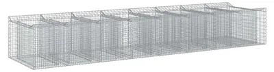 Zdjęcie produktu dla vidaXL, zestaw 3 sztuk, podwyższone grządki gabionowe, 400 x 100 x 60 cm, stal ocynkowana