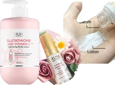 Zdjęcie produktu dla Zestaw glutation i witamina C, balsam rozjaśniający, krem nawilżający, zestaw 2 w 1