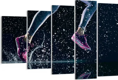 Produktbild von Bild auf Leinwand - Leinwandbild - Laufen Lifestyle Leichtathletik Schuhe - 150x100cm - Wand Bild - Wanddeko - Leinwanddruck - Bilder - Kunstdruck - Leinwand bilder - Wandkunst - EG150x100-2900
