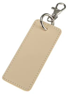 Productafbeelding van Floso - "Resi Plus" sleutelhanger, gemaakt van gerecycled materiaal, rechthoekig model PF5050 (één maat) (kleur: havermout)