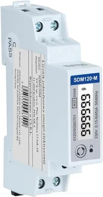 Zdjęcie produktu dla Licznik energii jednofazowy z Modbus dwukierunkowy VCX SDM120M (MID)