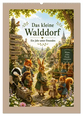 Produktbild von Das kleine Walddorf (Wandkalender 2027 DIN A2 hoch), CALVENDO Monatskalender