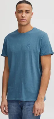 Produktbild von Blend 20715338 Tee Herren T-Shirt Kurzarm Shirt mit Stickerei Rundhals-Ausschnitt Frontstickerei hochwertige Baumwoll-Qualität