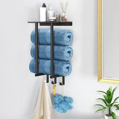 Image de Porte-serviettes de bain, salle de bain, serviette, acier inoxydable