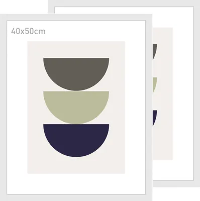 Produktbild von accent by nielsen Holz Bilderrahmen Velino, Weiß, 40 x 50 cm (2er Set)
