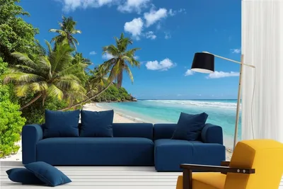 Produktbild von Vlies Fototapete TROPISCHE INSEL 375 x 250 cm (inkl. Kleister) - Vlies Tapete, Wandtapete, Wandbilder - Tapete für Wohnzimmer Schlafzimmer, Büro, Küche - Montagefertig