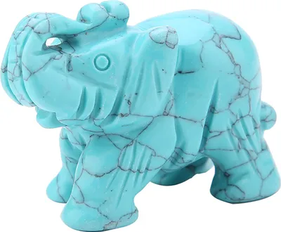 Produktbild von 2inch Natural Jade geschnitzt Elefantenkristall Figur Home Dekoration Möbelartikel (#01)