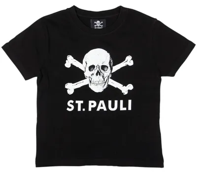 Produktbild von FC St. Pauli Kinder T-Shirt Totenkopf groß, Original Fanartikel, Schwarzes Kids T-Shirt mit Totenkopf-Aufdruck, 100% Baumwolle