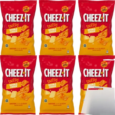 Produktbild von Cheez-It Double Cheese 6er Pack (6x120g Beutel) + usy Block
