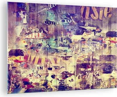 Produktbild von Bilder auf glas - Graffiti modern - 70x50cm - Glasbilder - Wandbilder - Kunstdruck - zum Aufhängen bereit - Wanddekoration aus Glas - Glas Bilder - Wandbild auf Glas - Einteilig - GAA70x50-3598