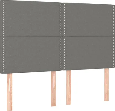 Produktbild von Kopfteile 4 Stk. Dunkelgrau 72x5x78/88 cm Stoff